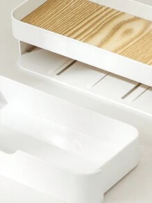1 Peça Organizador de Joias de Camadas Duplas com Gaveta para Exposição de Pulseiras e Colares, Decoração de Mesa de Volta às Aulas