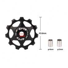 Polea guía del desviador de acero ZTTO, rueda de jockey de bicicleta de MTB / carretera con rodamiento de acero de 11T / 13T aleación de aluminio CNC AL7075, disponible en 4 mm / 5 mm / 6 mm