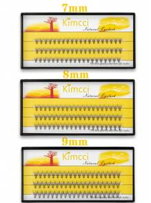 KIMCCI 60 簇 12D 高品质睫毛，厚度 0.07 C/D/DD 卷曲度，长度 6-15 毫米可选，12 件黑色优质材料睫毛延长睫毛簇，睫毛簇，单根睫毛，睫毛，假睫毛