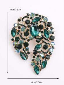 1pc New Fashion Rhinestone Brooch Six Colors Are Available Simple And Atmospheric Clothing Accessories Brooch