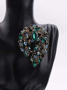 1pc New Fashion Rhinestone Brooch Six Colors Are Available Simple And Atmospheric Clothing Accessories Brooch