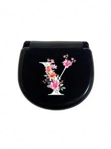 Floral Pattern Sewing Tool Box, Letters A-Z, Perfect Gift For Sewing Beginners: 1 Set Portable Mini Sewing Kit - Foldable, DIY Sewing Supplies And Accessories, Suitable For Travelers And Emergency Clothing Fixers, Mini Needle Box Portable Small Needle Pouch Sewing Tool Combination Set Hotel Supplies (Pin Color Random) - Black - View 22