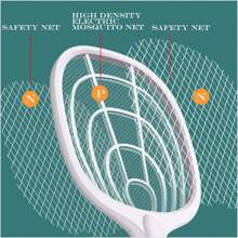 Electric Mosquito Fly Swatter Zapper Racket Handheld Bug Insect Pest Wasp Killer - 彩色 - 查看 4