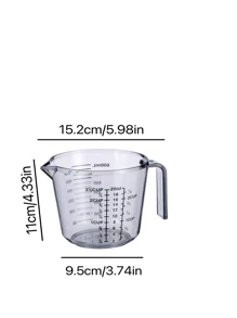1pc Thickening Type Measuring Cup ,For Kitchen -  Plastic Spout Multiple Measurement Scales - Multicolor - View 12