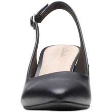Clarks Tacones de cuña con correa trasera para mujeres Kataleyna - Cuero negro - Ver 4