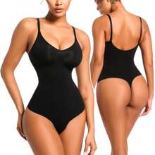 Women's Full Body Slimming Bodysuit Shapers - 丁字褲 - 黑色 - 查看 1
