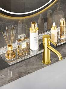 1 Giá để đồ vòi nước cho găng tay, Kệ để đồ phòng tắm gắn tường bằng acrylic, Đồ sắp xếp phòng tắm Trang trí phòng tắm tại nhà Trang trí mùa thu Trở lại trường - Giá lưu trữ acrylic trong suốt - Xem 7