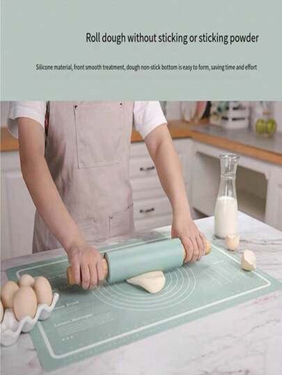 1 ชิ้น กลิ้งโดยสีชมพูซิลิโคน พื้นผิวที่ไม่ติด เหมาะสำหรับโดและขนม