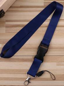1 pièce Tour de cou pour porte-clés d'enseignant bleu marine, mignon pour carte de crédit, passeport, accessoire de charme de téléphone et avec un porte-clés en métal. Parfait comme cadeau pour les enseignants, étudiants, le personnel, les hommes et les femmes