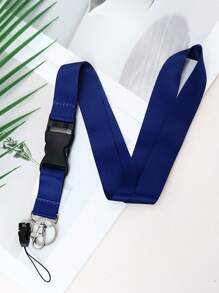 1 pièce Tour de cou pour porte-clés d'enseignant bleu marine, mignon pour carte de crédit, passeport, accessoire de charme de téléphone et avec un porte-clés en métal. Parfait comme cadeau pour les enseignants, étudiants, le personnel, les hommes et les femmes