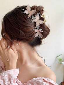 Pince à cheveux en maille multicouche en forme de papillon, pince à cheveux douce et de haute qualité, nouvelle pince à cheveux de style pour coiffures relevées de femmes, pince à cheveux, pinces à cheveux, pince à cheveux