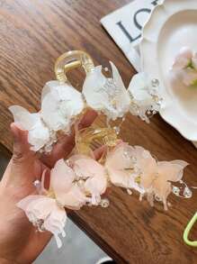 Pince à cheveux en maille multicouche en forme de papillon, pince à cheveux douce et de haute qualité, nouvelle pince à cheveux de style pour coiffures relevées de femmes, pince à cheveux, pinces à cheveux, pince à cheveux