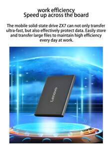 Lenovo ZX7 Solid State Drive USB3.1 High-Speed External PSSD Disk 512G/1TB/2TB Mobile Phone Computer Dual-Use Compact Portable