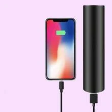 High-Power LED Flashlight, Portable Outdoor And Household USB Rechargeable Emergency Self-Defense Mini Flashlight For Camping And Hiking, 1pc - Black - View 3