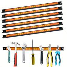 6 X18"Heavy Duty Magnetic Tool Bar Storage Holder Rack Garage Wall Holder Strips - Yellow - View 9