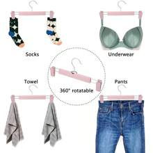5/10/20 Pack Clothes Pants Hangers, Space-Saving Skirt Holders With 360 ° Swivel Hooks, Adjustable Clips, Trouser Coat Garment Jeans