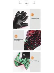 1pair Adult Goalkeeper Gloves Anti-Slip Training Wear-Resistant Equipment With Finger Protection For Soccer