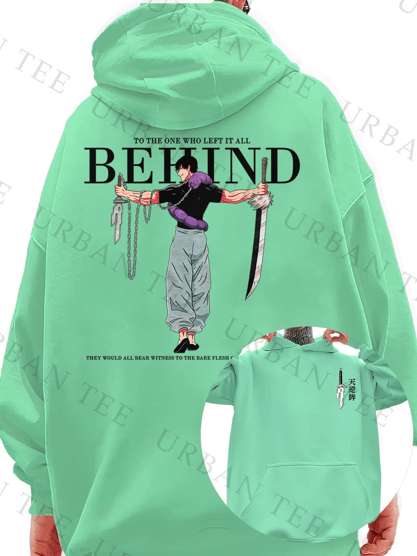 Men Hoodies - màu xanh lá - Xem 1