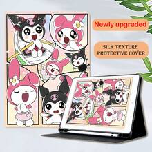 1pc Cartoon Kuromi Series Ipad Case 9th Generation Book Style Case Ipad Air5/4 10th Generation Mini6 Flip Case - Multicolor - View 14