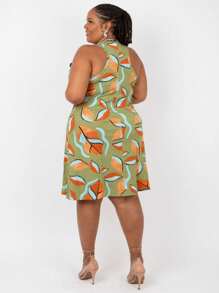 Plus Size Dresses - マルチカラー - チェックする 3