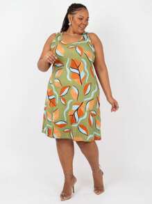 Plus Size Dresses - マルチカラー - チェックする 1