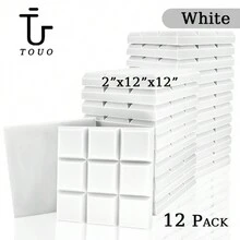 TOUO 6/12/24 Chiếc Phòng Thu Tấm Xốp Acoustic Mật Độ Cao Cách Âm Tường Xốp Cách Âm Phòng Ngủ Xử Lý Âm Thanh Phụ Kiện Gia Đình - 30X30X5CM/12"X12"X2" - Xem 13