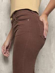 Women Pants - 咖啡棕 - 查看 4
