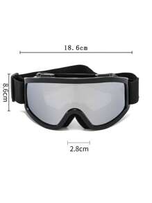 Gafas de esquí unisex con marco negro y lente blanca de mercurio - Accesorios de playa, , fácil comodidad, atuendos casuales, gafas para ciclismo al aire libre, para vacaciones en la playa, actividades al aire libre y viajes