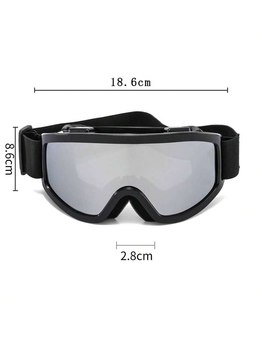 Pc Frame Unisex Ski Goggles With Black Frame And White Mercury Lens