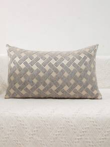 1入組雪尼爾幾何樣式提花枕套 - 灰色 - 查看 10