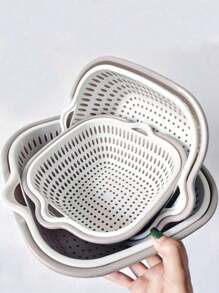 这套 6 件套包括一个蔬菜沥水篮、一个水果篮和一个沥水篮，适用于客厅、厨房、夏季海滩派对、食品储存、露营、收纳整理、房间装饰和厨房用品。 - 彩色 - 查看 5