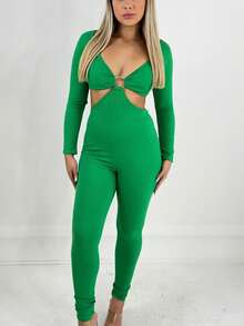 Women Jumpsuits - màu xanh lá - Xem 5