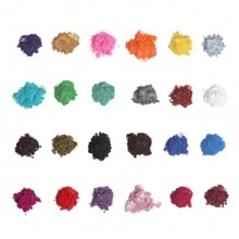 3g/Bag 24-Color Mica Pearl Powder Set With 2 Tools, For Silicone Mold Making, Epoxy Resin, Candle Dyeing, Filling - Multicolor - View 3