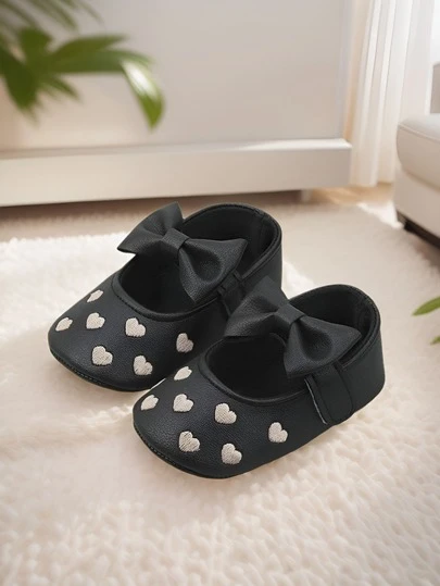 1 Pair Fashionable, Soft & Non-Slip Flat Shoes For Infant/Toddler Girls, Suitable For Spring/Autumn