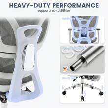 Ergonomic Office Chair, High Back Ergonomic Desk Chair With Adjustable Lumbar Support