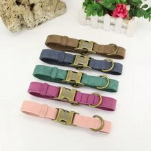 Customizable PU Vintage Dog Collar With Engraved Name, Solid Color Leather Adjustable Collar, Anti-Lost, Available In Purple, Pink, Blue, Green, And Brown Ornamental Stylish,Contracted,Colorful,Cute,Cuties,Vintage Unique,Personalized,Custom Christmas Decor,Dog Name/ID Tags Personalized,Personalized Dog Collars,Treasure Finds Ideal Gifts For Him Her,Family,Friends,Pet Lovers,Pet For Anniversaries,For Birthdays,For Christmas,For Housewarming,For Fall/Autumn/Winter