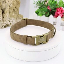 Customizable PU Vintage Dog Collar With Engraved Name, Solid Color Leather Adjustable Collar, Anti-Lost, Available In Purple, Pink, Blue, Green, And Brown Ornamental Stylish,Contracted,Colorful,Cute,Cuties,Vintage Unique,Personalized,Custom Christmas Decor,Dog Name/ID Tags Personalized,Personalized Dog Collars,Treasure Finds Ideal Gifts For Him Her,Family,Friends,Pet Lovers,Pet For Anniversaries,For Birthdays,For Christmas,For Housewarming,For Fall/Autumn/Winter
