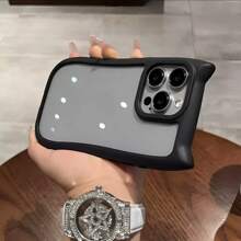 Super Cute Three-Dimensional Cat's Ears (Steamed Cat-Ear Shaped Bread) New Shape Transparent Acrylic Back Plate, Dirt Resistant, Anti Drop, Fingerprint Free Mobile Phone Case Is Suitable For IPhone 11/12/12pro/12Promax/13/13pro/13proMAX/14/14pro/14proMAX/15/15Promax Pink And Black/IPhone17/17pro/17Promax/Air