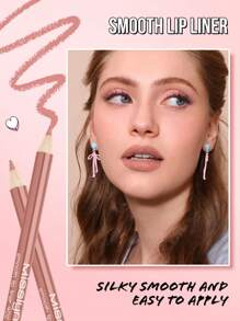 Misslyn 3 Pcs Lip Liner Set, Smooth Lip Liner, Longwear Rich Lip Colors, Smooth Application, Natural Finish, Highly Pigmented Natural Lip Makeup, Longwear Smooth Ultra Fine, Matte Lip Liner, No Smudging, Y2K Makeup Party Beach Travel Holiday Camping Outdoors Present Rose Fashion Girl New Year Cosmetic Cosplay Best Trip Festivals Color Fancy Campus School Charm Vibe Cny Chinese New Year,