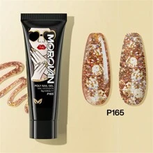 1入 Morovan Poly Gel Nail - 15毫升閃亮指甲油粘合劑指甲凝膠時尚美甲設計指甲延伸凝膠沙龍指甲容易自己在家裡做指甲藝術初學者和專業人士皆適用 - 彩色 - 查看 15