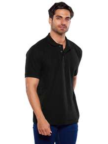 Playera Polo para Hombre Manga Corta 100% Algodón - ALFANI - Negro - Ver 4