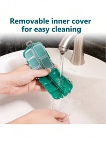 Waterproof Portable Pill Organizer Box - Moisture-Proof Travel Medication Case, Weeklong Plastic Capsule Container With Large Capacity For Various Pill Sizes, Unscented