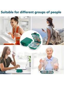 Waterproof Portable Pill Organizer Box - Moisture-Proof Travel Medication Case, Weeklong Plastic Capsule Container With Large Capacity For Various Pill Sizes, Unscented