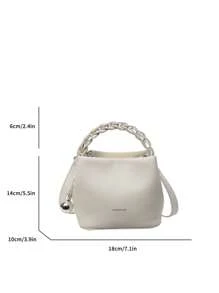 Bolso de cubo de moda versátil, bolso de mano para mujeres