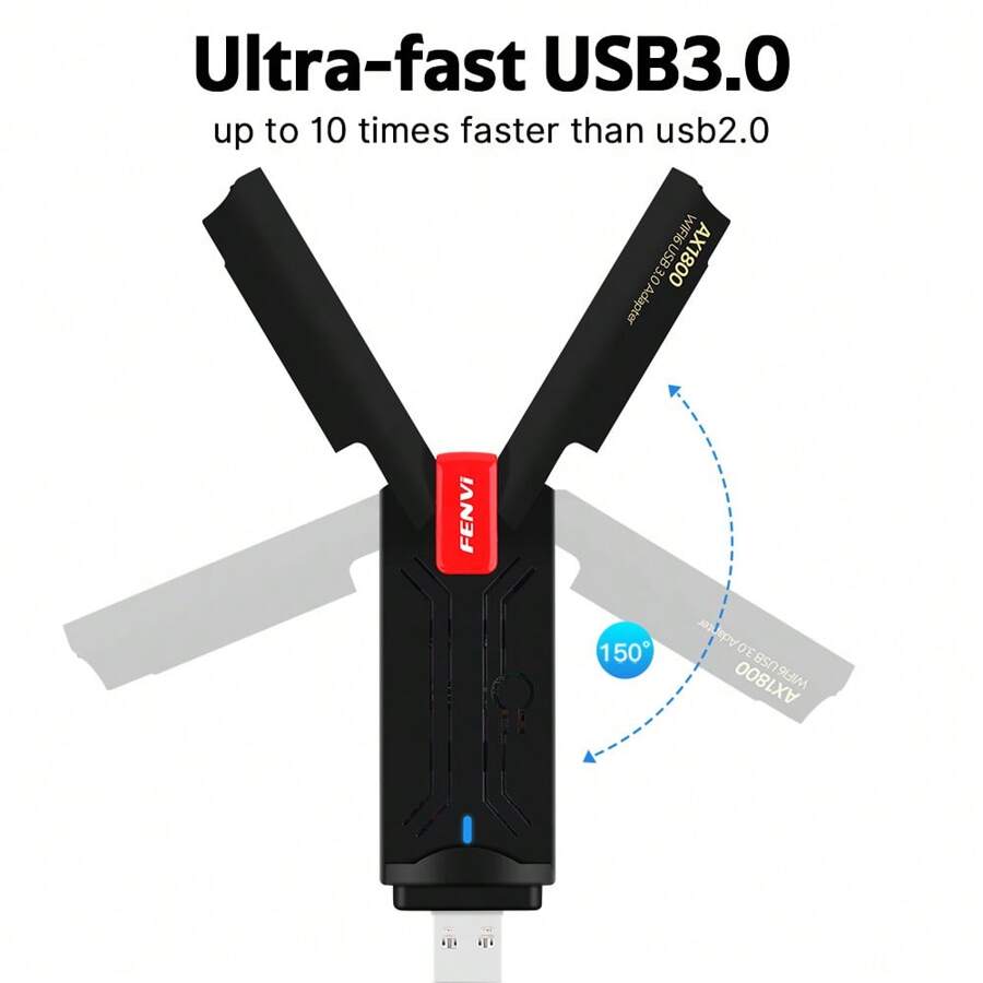 FENVi FU-AX1801D WiFi 6 USB Adapter For Desktop PC AX1800 MT7921 ...