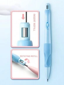 1pc Automatic Pencil, Corrective Handwriting Posture Training Pencil For Students - Multicolor - View 6