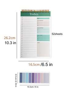 1pc B5 Weekly Planner Notebook With Loose-Leaf Pages For Students, PP Cover, Back To School Essential, Comes With 1 Index Tag - B5 - View 2