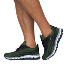 Men Walking Shoes - 海軍'橙色和黑'綠色 - 查看 5