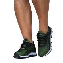 Men Walking Shoes - 海軍'橙色和黑'綠色 - 查看 3