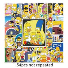 50 Pieces Handmade Cartoon Funny Cute Simpson Fashionable Waterproof Stickers For DIY Decoration On Phone Luggage And Helmet Back To School